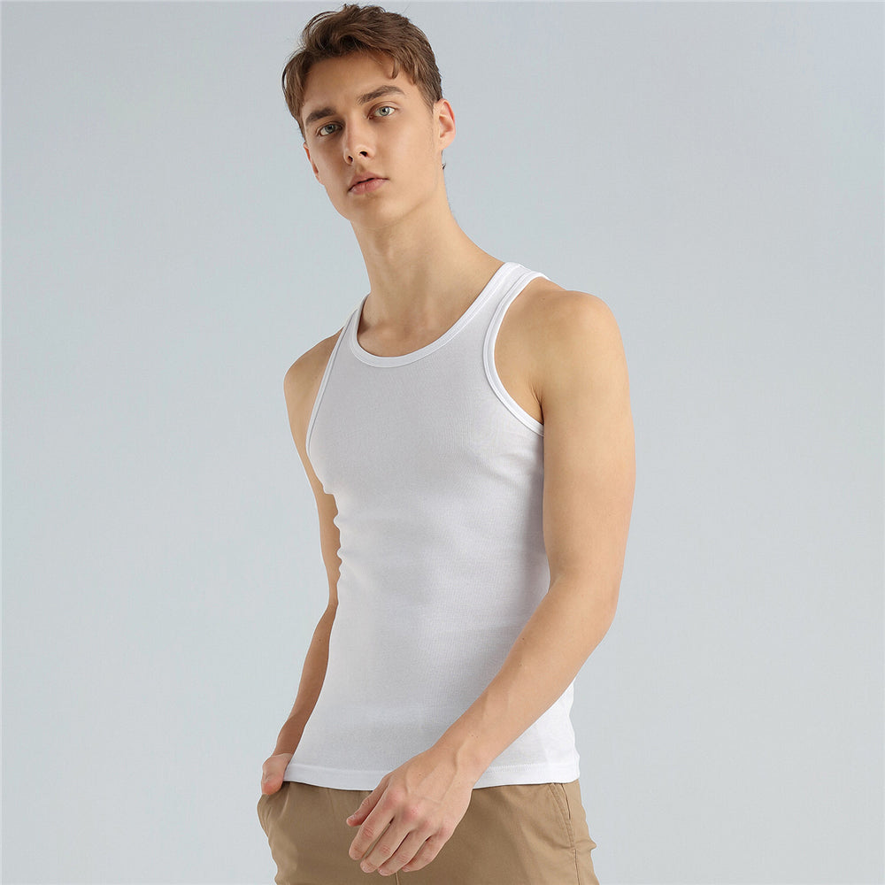 Vedonis 100% Cotton Built-Up Shoulder Cami Vest - 1 - M